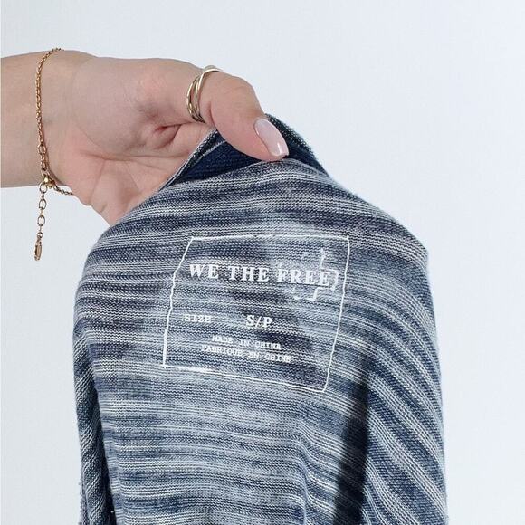 Free People We the Free Battenburg Striped Crochet Top Size Small - Picture 8 of 8